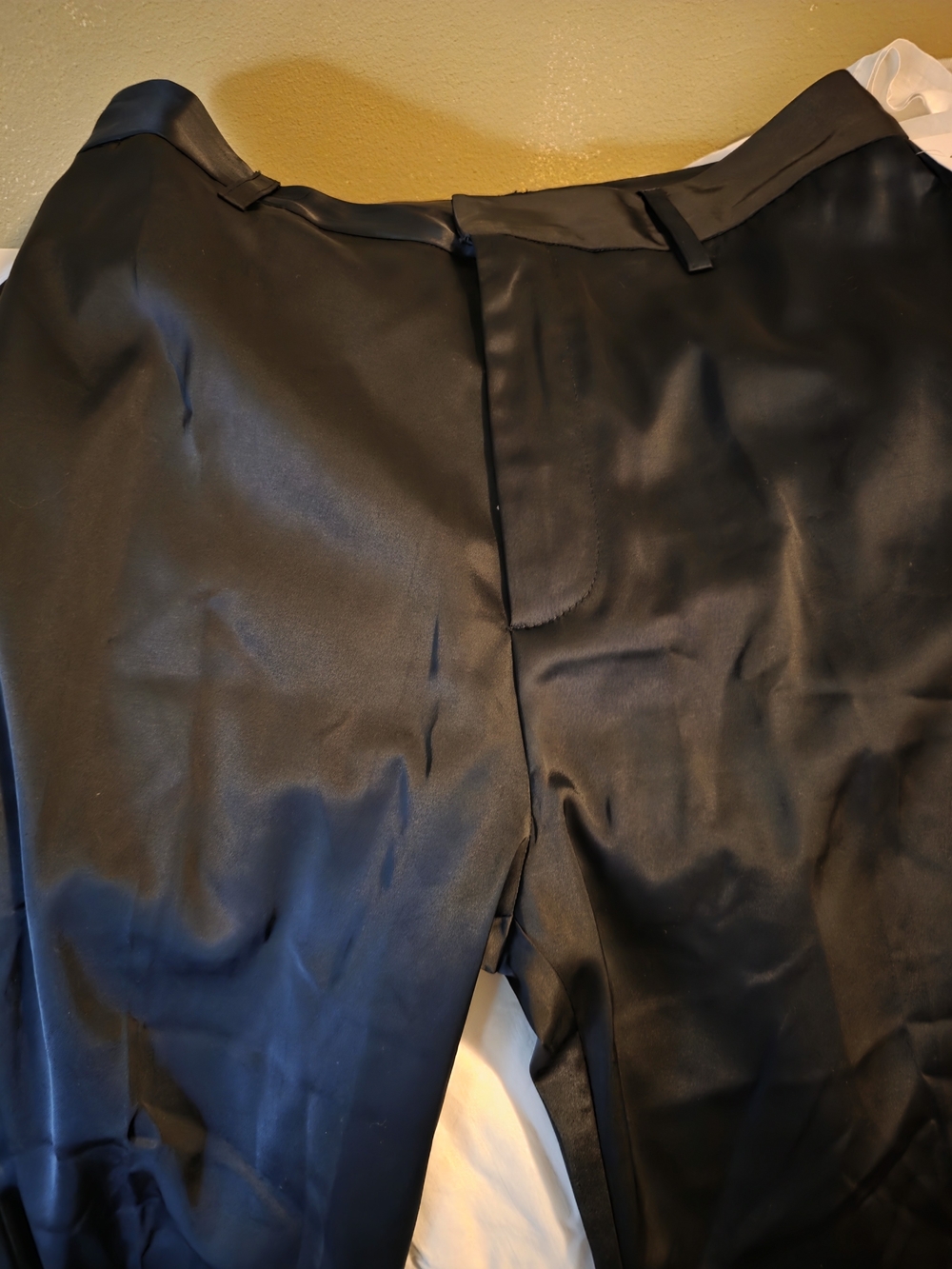 Classic Black Satin Dress Pants